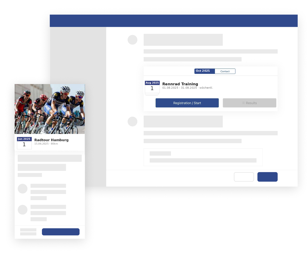 Cycling Event Management App – Cycling Race Registration with Route Planning and Result Lists